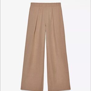 Zara Tan Wide-Leg Women's Pants